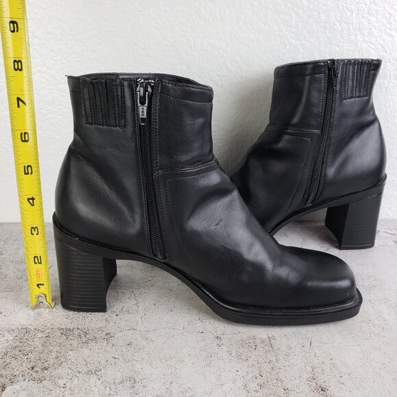 Vintage Mootsies Tootsies Booties Vegan Leather Chunky Y2K Square Toe size 8.5M - Picture 12 of 15